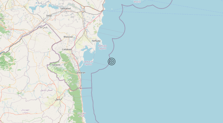 Terremoto Azerbaijan [Sea] – Magnitudo 5.9