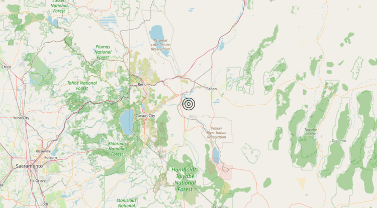 Terremoto Nevada, United States [Land: United States] – Magnitudo 5.8