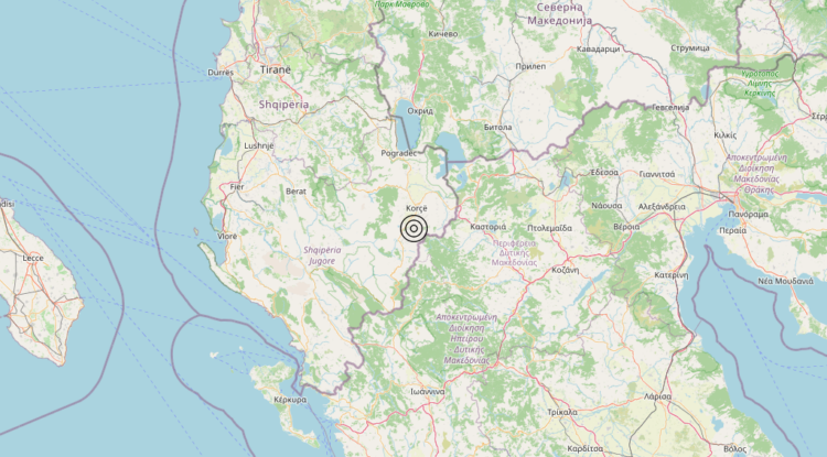 Terremoto Confine Grecia-Albania (GRECIA, ALBANIA) – Magnitudo 3.2