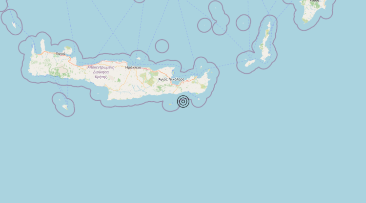 Terremoto Crete, Greece [Sea: Greece] – Magnitudo 4.7