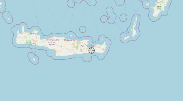 Terremoto Crete, Greece [Sea: Greece] – Magnitudo 5.8