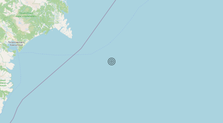 Terremoto Off east coast of Kamchatka Peninsula, Russia [Sea: Russia] – Magnitudo 5.5