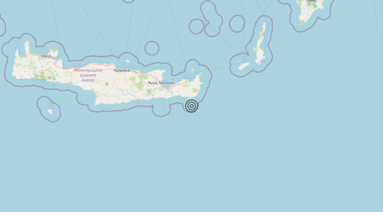 Terremoto Crete, Greece [Sea: Greece] – Magnitudo 4.6