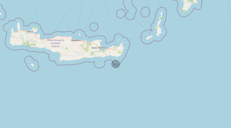 Terremoto Crete, Greece [Sea: Greece] – Magnitudo 4.5