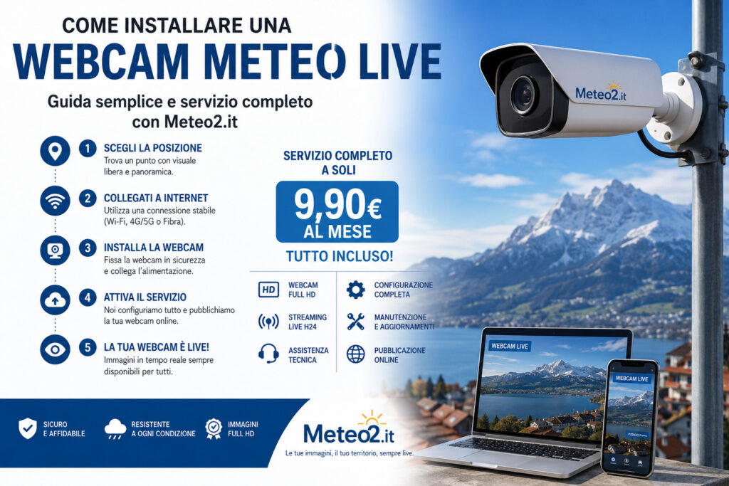 Come installare una webcam meteo live: guida completa per privati, aziende e comuni
