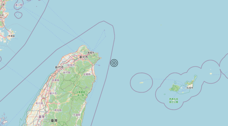Terremoto Taiwan region [Sea: Taiwan] – Magnitudo 5.6