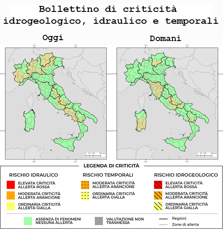 Bollettino di allerta meteo del 29/06/2026