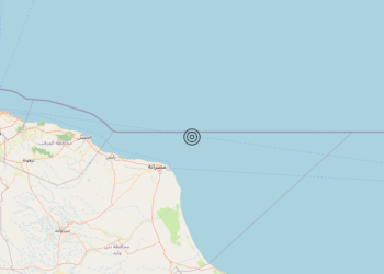 Terremoto Near coast of Libya [Sea: Libya] – Magnitudo 4.8