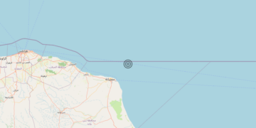 Terremoto Near coast of Libya [Sea: Libya] – Magnitudo 4.8