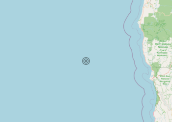 Terremoto Off coast of Oregon, United States [Sea: United States] – Magnitudo 5.8