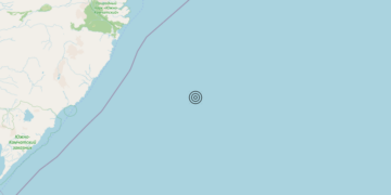 Terremoto Off east coast of Kamchatka Peninsula, Russia [Sea: Russia] – Magnitudo 5.5