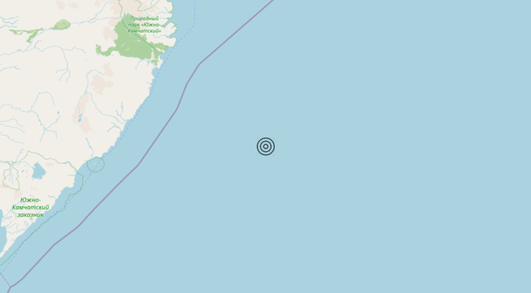 Terremoto Off east coast of Kamchatka Peninsula, Russia [Sea: Russia] – Magnitudo 5.5