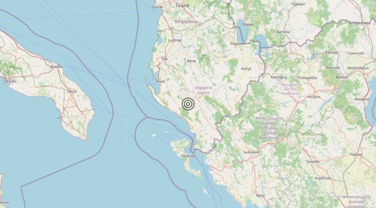Terremoto Costa Albanese meridionale (ALBANIA) – Magnitudo 3.9