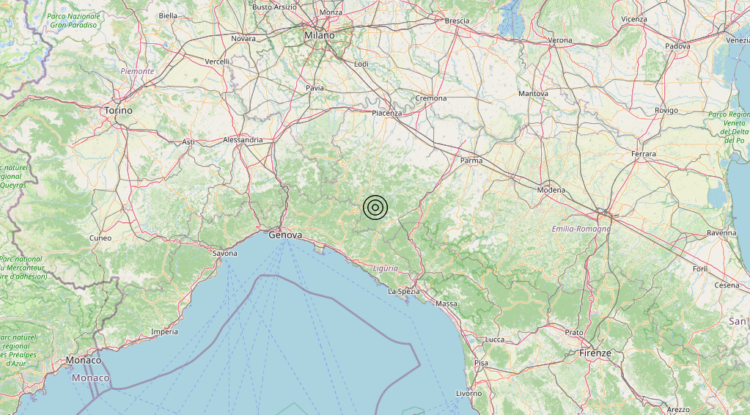 Terremoto 1 km SW Bedonia (PR) – Magnitudo 3.4 Terremoto 1 km SW Bedonia (PR) – Magnitudo 3.4