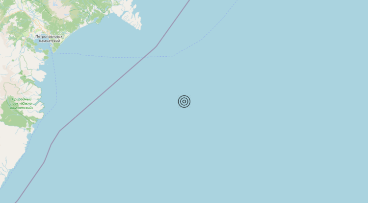 Terremoto Off east coast of Kamchatka Peninsula, Russia [Sea: Russia] – Magnitudo 5.8