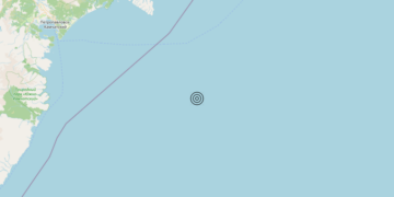 Terremoto Off east coast of Kamchatka Peninsula, Russia [Sea: Russia] – Magnitudo 5.8