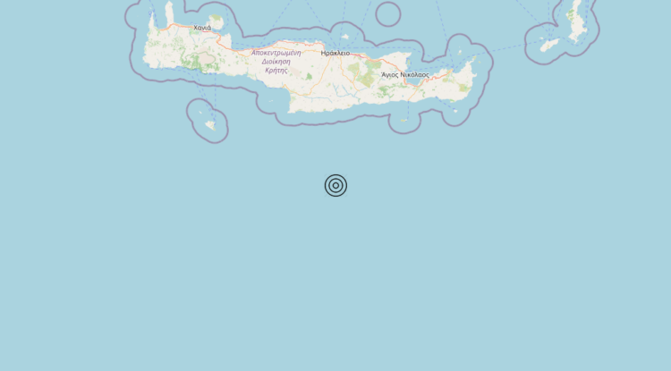 Terremoto Crete, Greece [Sea: Greece] – Magnitudo 4.5