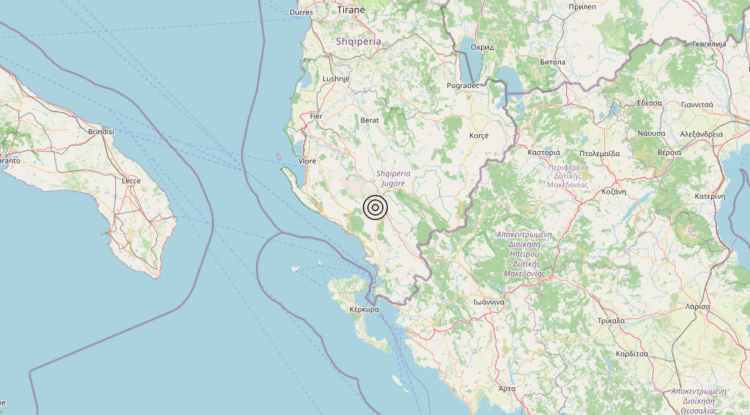 Terremoto Albania [Land] – Magnitudo 3.8