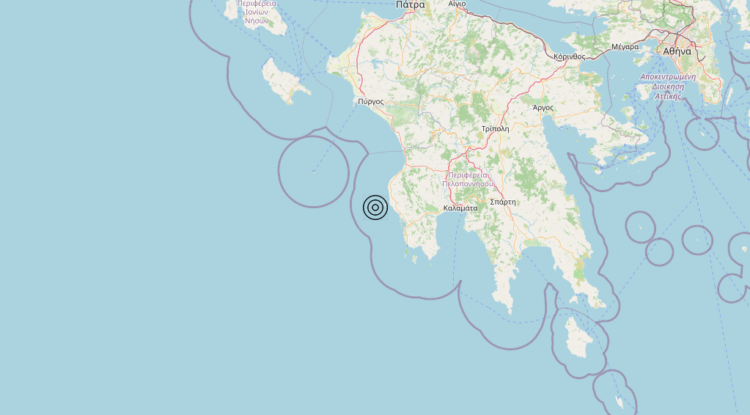 Terremoto Costa Occidentale Peloponneso (GRECIA) – Magnitudo 5.2