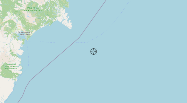 Terremoto Off east coast of Kamchatka Peninsula, Russia [Sea: Russia] – Magnitudo 6.0