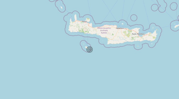 Terremoto Crete, Greece [Sea: Greece] – Magnitudo 5.0