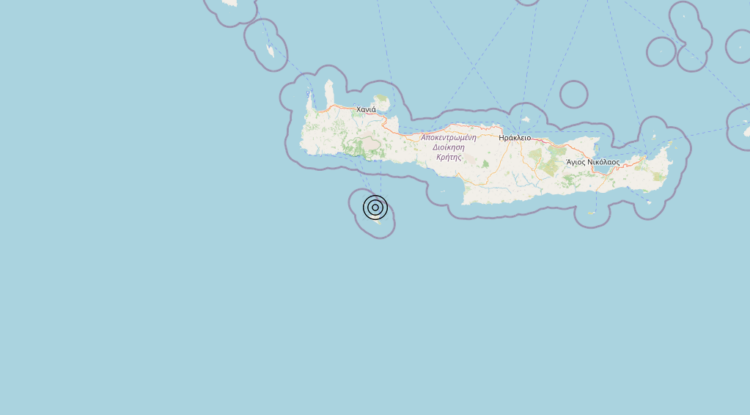 Terremoto Crete, Greece [Land: Greece] – Magnitudo 5.3