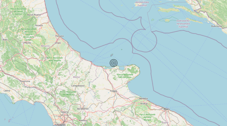 Terremoto Costa Garganica (Foggia) – Magnitudo 3.0