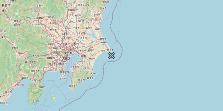 Terremoto Near east coast of eastern Honshu, Japan [Sea: Japan] – Magnitudo 5.9