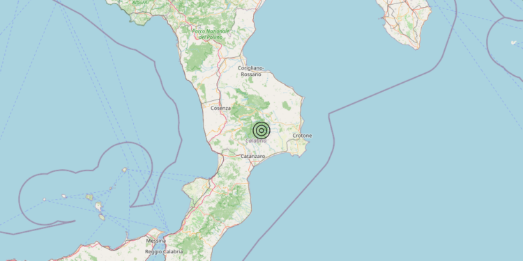 Terremoto 5 km W Petronà (CZ) – Magnitudo 3.2