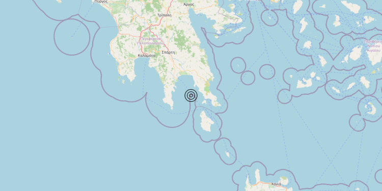 Terremoto Southern Greece [Sea: Greece] – Magnitudo 4.5