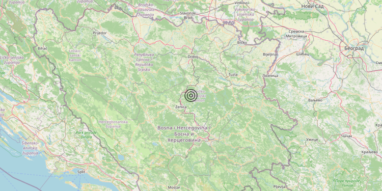Terremoto Bosnia and Herz. [Land] – Magnitudo 3.6