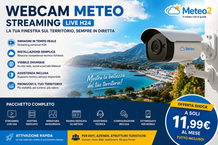 Come installare una Webcam Meteo in Streaming: la soluzione completa di Meteo2 a soli 11,99€ al mese
