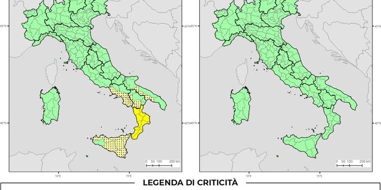 Bollettino di allerta meteo del 03/07/2026 Bollettino di allerta meteo del 03/07/2026