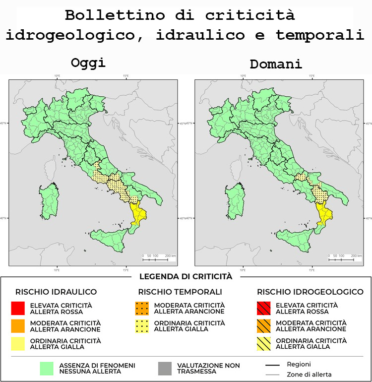 Bollettino di allerta meteo del 07/07/2026