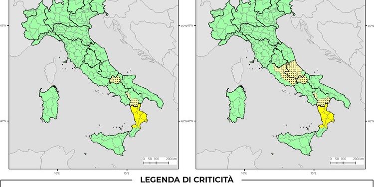 Bollettino di allerta meteo del 08/07/2026