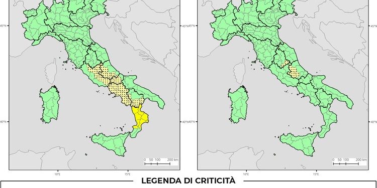 Bollettino di allerta meteo del 09/07/2026 Bollettino di allerta meteo del 09/07/2026