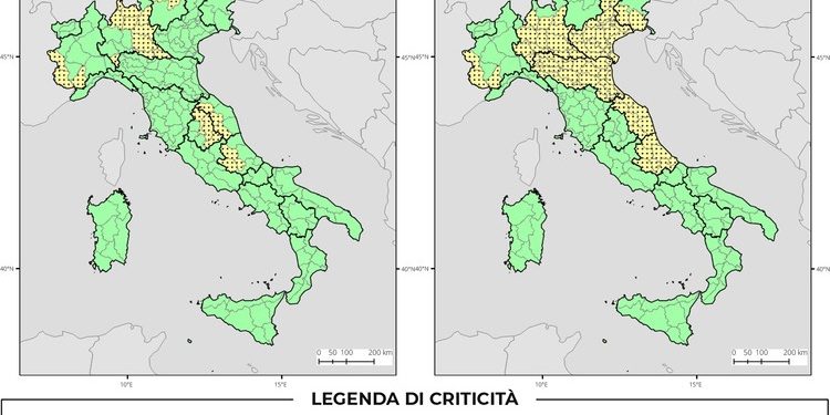 Bollettino di allerta meteo del 10/07/2026