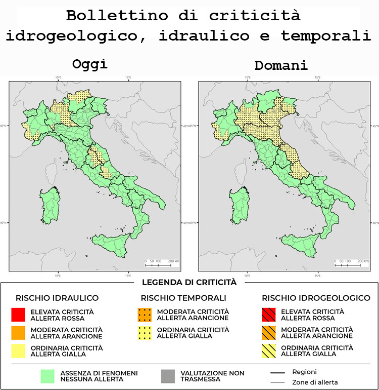 Bollettino di allerta meteo del 10/07/2026