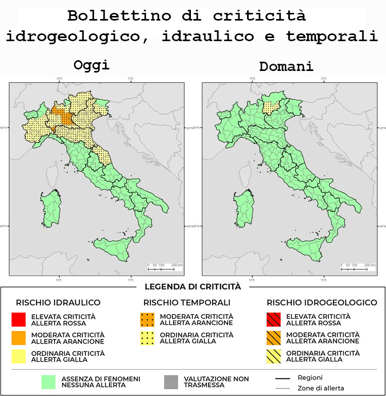 Bollettino di allerta meteo del 11/07/2026