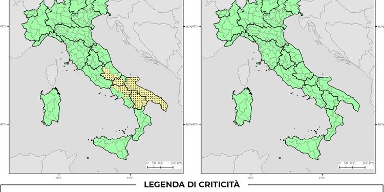 Bollettino di allerta meteo del 12/07/2026