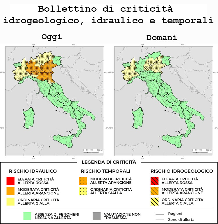 Bollettino di allerta meteo del 15/07/2026