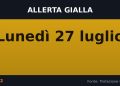 Bollettino di allerta meteo del 27/07/2026