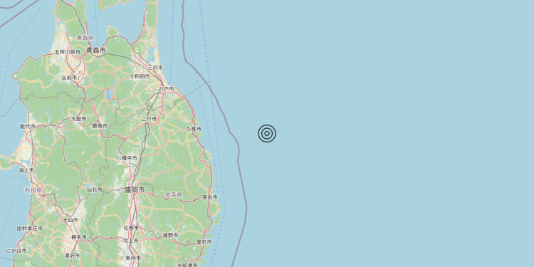 Terremoto Near east coast of eastern Honshu, Japan [Sea: Japan] – Magnitudo 6.1