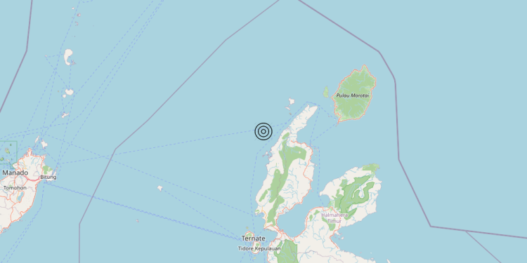 Terremoto Halmahera, Indonesia [Sea: Indonesia] – Magnitudo 6.0