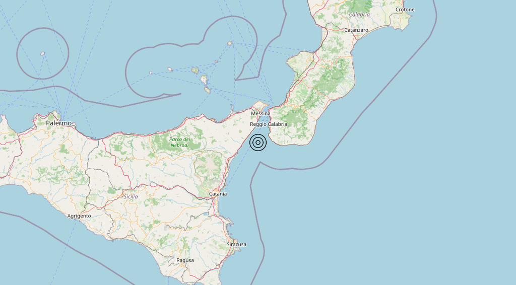 Terremoto Stretto di Messina (Reggio di Calabria, Messina) – Magnitudo 3.7