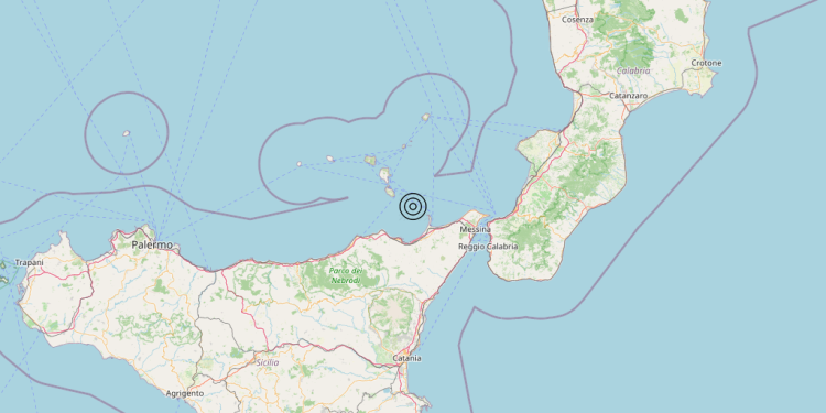 Terremoto Costa Siciliana nord-orientale (Messina) – Magnitudo 3.2 Terremoto Costa Siciliana nord-orientale (Messina) – Magnitudo 3.2