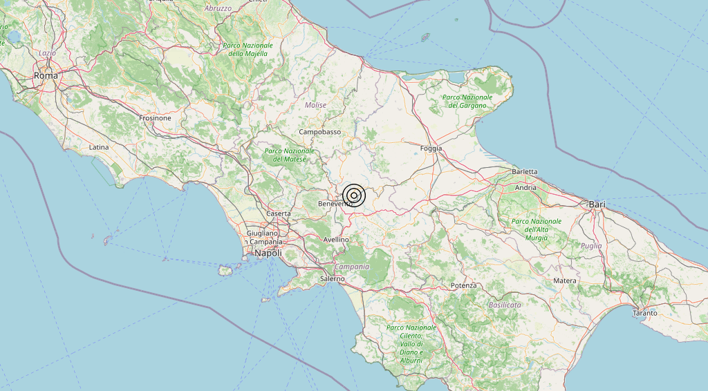Terremoto 1 km E Apice (BN) – Magnitudo 3.3