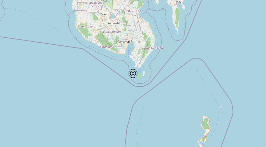 Terremoto Philippines [Sea] – Magnitudo 6.2