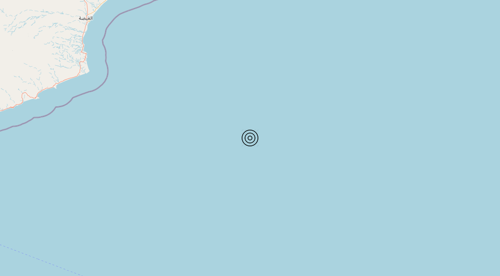 Terremoto Yemen [Sea] – Magnitudo 5.6
