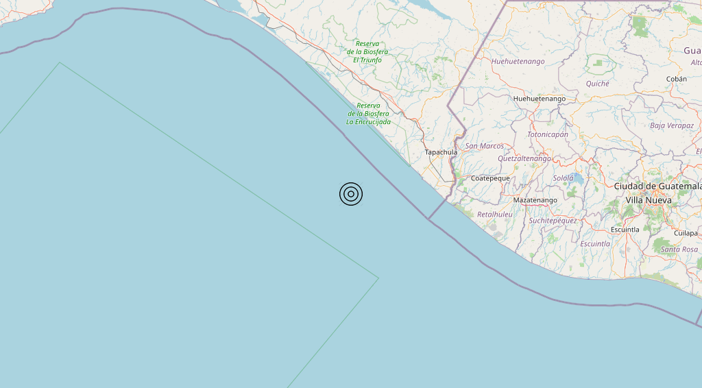Terremoto Near coast of Chiapas, Mexico [Sea: Mexico] – Magnitudo 5.6
